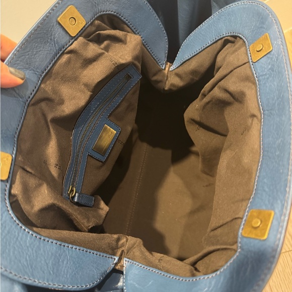💗FENDI Blue Borse Leather Doctor Hobo Bag Authentic - Picture 10 of 16
